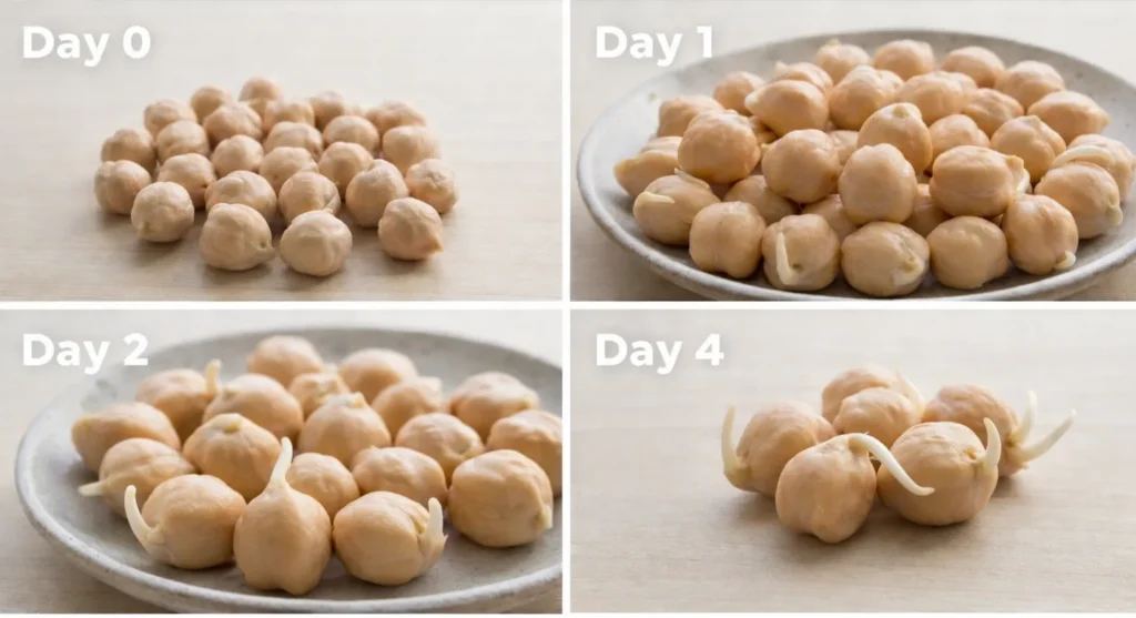 Chickpea Sprouts Growth Timeline