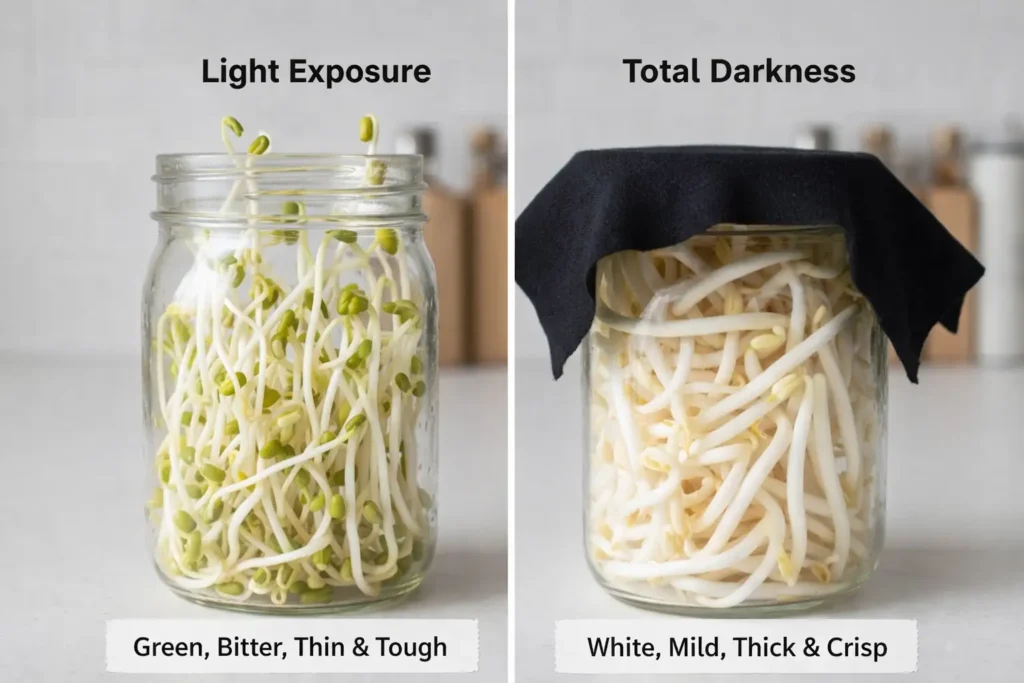 Light vs dark sprouts