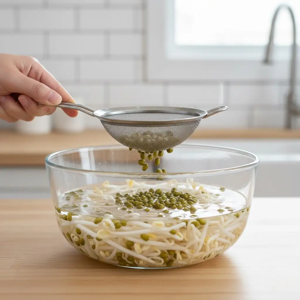 Mung bean hulling