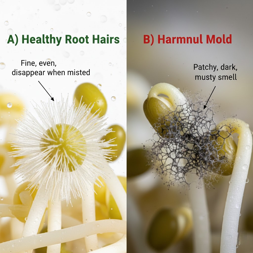  bean sprouts in a jar