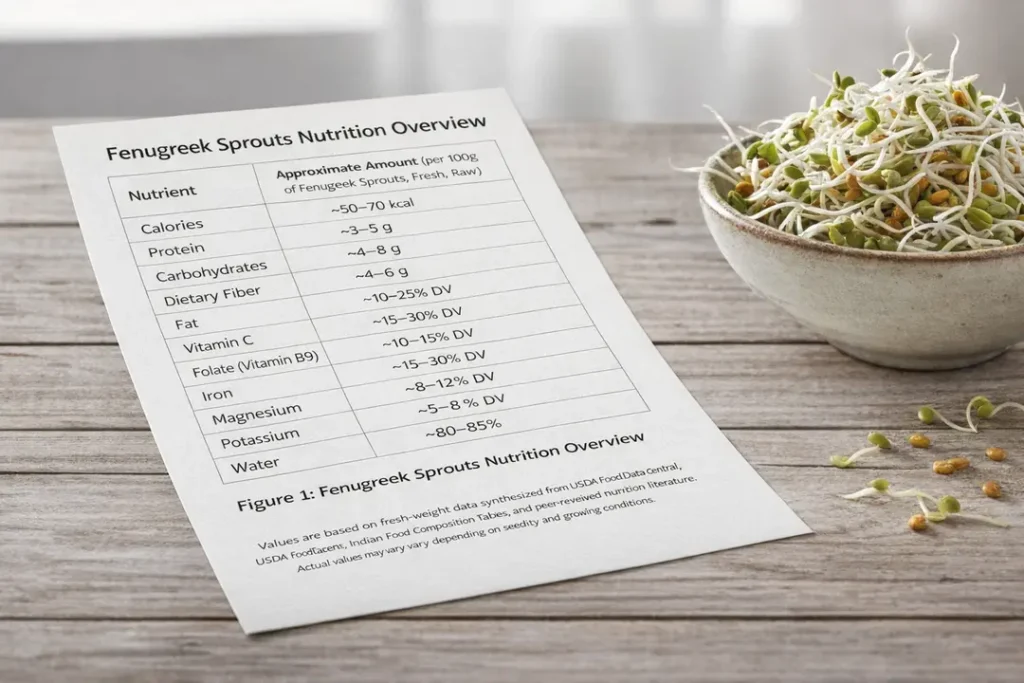 Fenugreek Sprouts Nutrition Overview