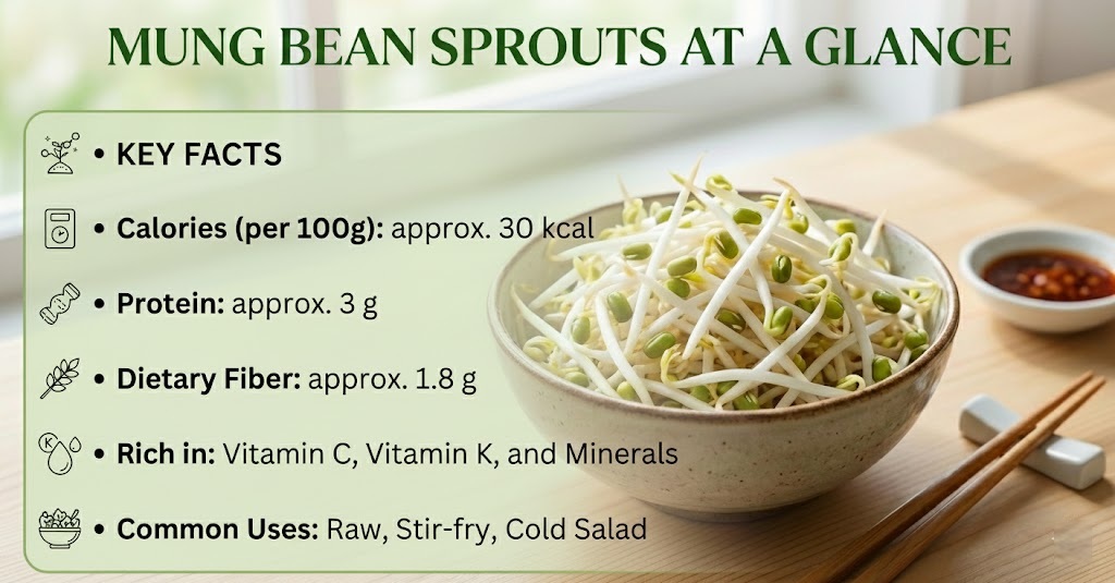 Mung Bean Sprouts at a Glance