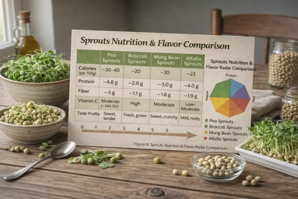 Sprouts Nutrition & Flavor Radar Comparison