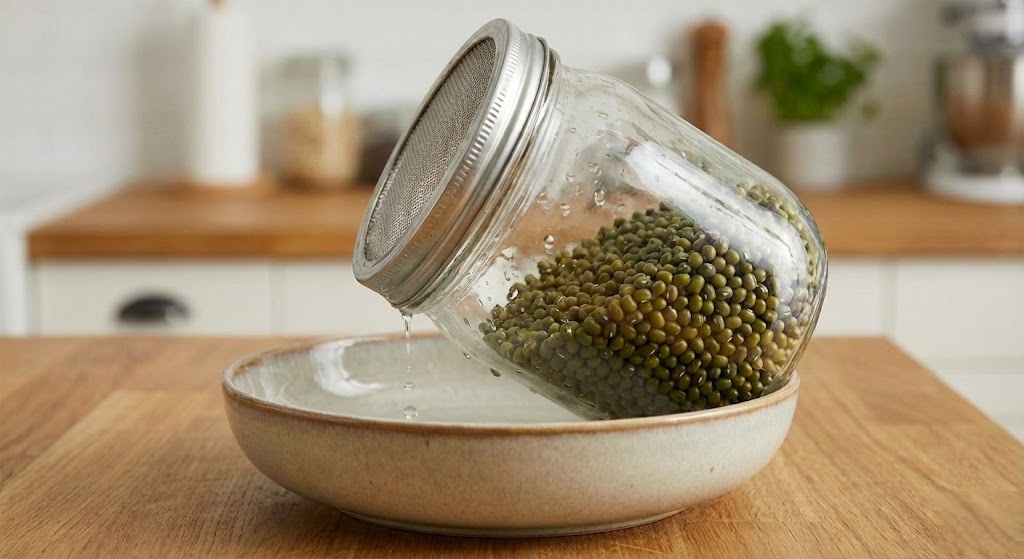 Proper drainage angle for jar sprouting to prevent rot