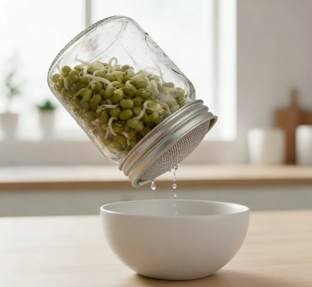 Sprout drainage angle